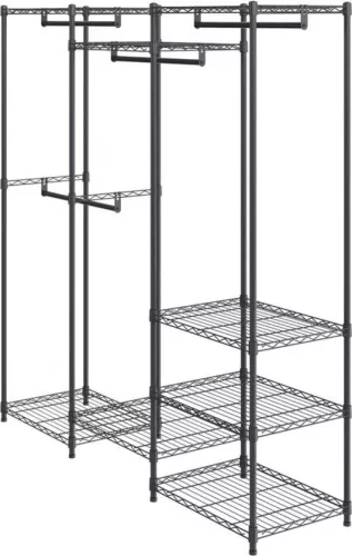 unbranded Freestanding Clothes Rack - 362kg Load Capacity - 3 Bars - 8 Tiers (8721085168981)