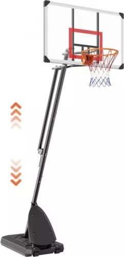 Adjustable Basketball Pole - Sturdy Outdoor Basketball Hoop - 2.3 to 3 Meters High - Perfect for Training and Competitions