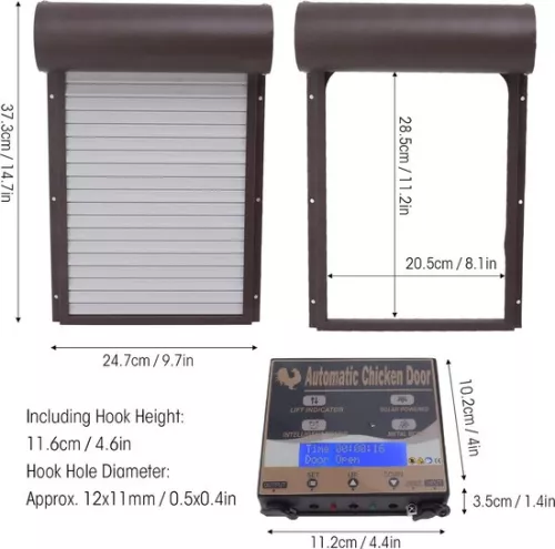 merkloos Automatic Chicken Coop Door Opener with Light Detection and Remote Control - 3-in-1 Solution for Breeding Businesses (8785293916147)
