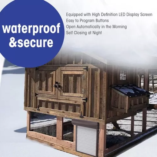 merkloos Automatic Chicken Coop Door Opener with Light Detection and Remote Control - 3-in-1 Solution for Breeding Businesses (8785293916147)