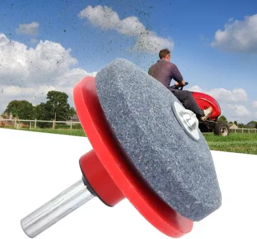 Lawn Mower Blade Sharpener High Efficiency Practical Drill Sharpening Tool - Red .