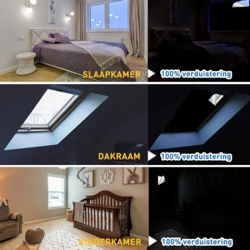 Curtain - Blackout Cloth - Blackout Curtains - Portable Blackout Fabric - With 20 Velcro - Temporary Blackout Curtains - 240 x 145 cm - Cut to Fit Any Window Blackout