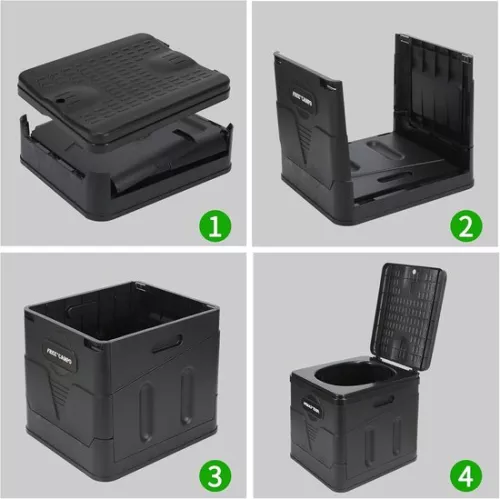 merkloos Mobile separation toilet foldable compact M: 31 x 27 x 30 cm - For adults and children: outdoor camping hiking file (6154125276223)