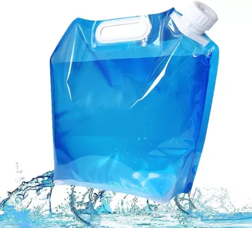 merkloos Water bag 5 Liters - Foldable - Closing cap - Camping - Outdoor - Football - Sports - Camping - Water bags (9503617751293)