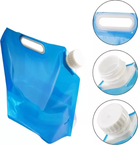 Water bag 5 Liters - Foldable - Closing cap - Camping - Outdoor - Football - Sports - Camping - Water bags
