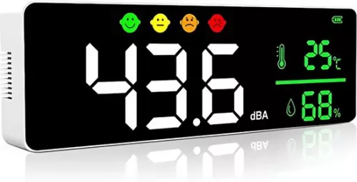 Decibel meter - Digital sound level meter - Accurate - Range between 30dB and 130dB - Sound level meter - LED display - Professional sound measurement