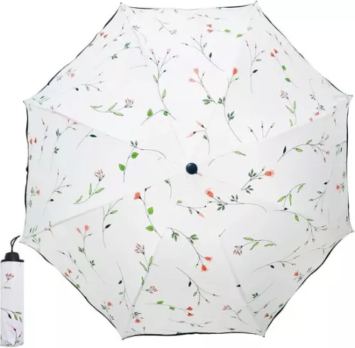 Women's Sun Protection Pocket Umbrella - UV Protection - White