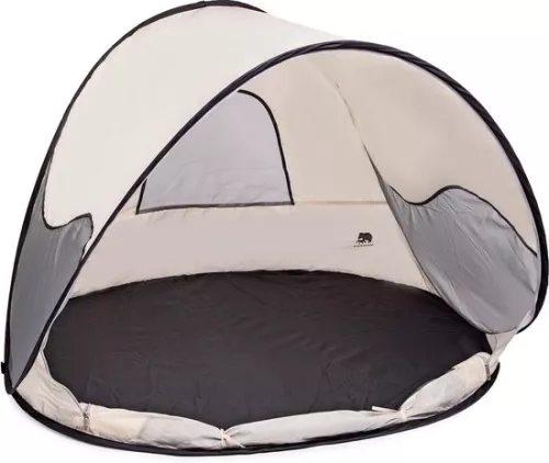 Pop-up beach tent for kids and babies | 2 people | UV protection 50+ | Wind protection | Portable throw tent | Cream