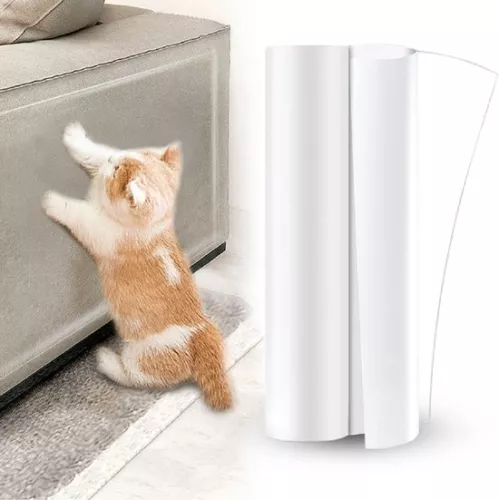 Cat Scratching Furniture Protector, Single-Sided Adhesive Sofa Protector for Cats, Flexible Corner Protector for Under Cat Claws, Cat Scratching Tape (45cm*5m)