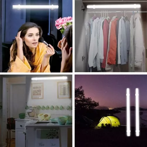 Wireless rechargeable LED wall lamp with touch control for bathroom make-up mirror