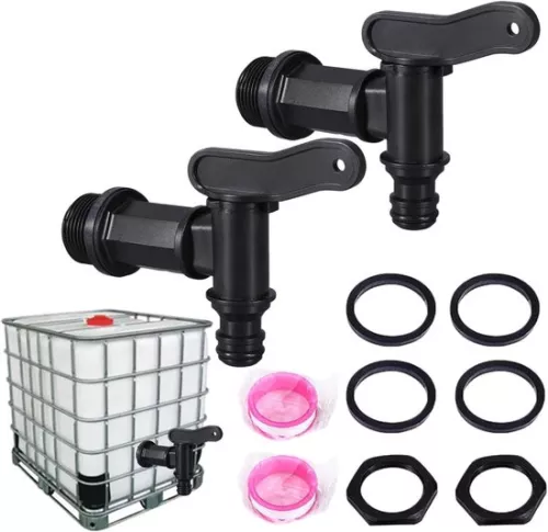 Drain tap for rain barrel - plastic drain tap - suitable for garden and industry