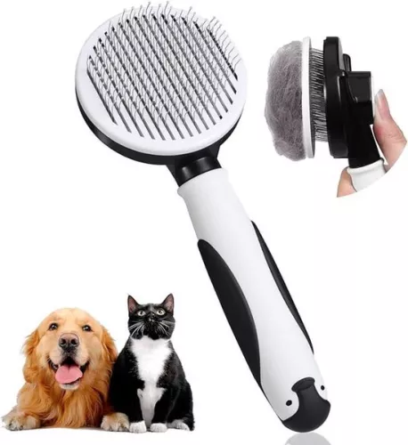 Self-cleaning brush for dogs and cats - Removes long and short hair - Non-irritating