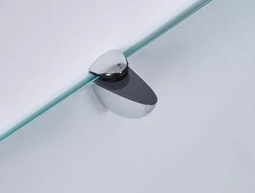 merkloos Glass Wall Shelf - Clear Shower Shelf - 80 cm - Safety Glass (9502725557544)