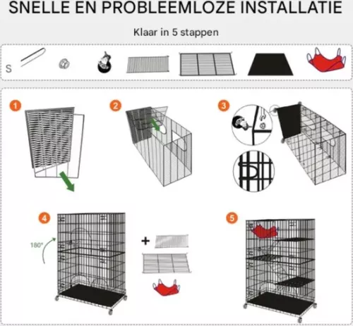 merkloos Cat run - Cat crate - Cat cage - Up to 14kg - Foldable (8721085152690)