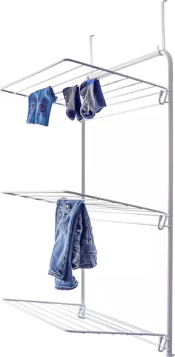 merkloos Door Clothes Rack - Space Saving - 3 Wings - 11 m Clothesline (8721085172261)